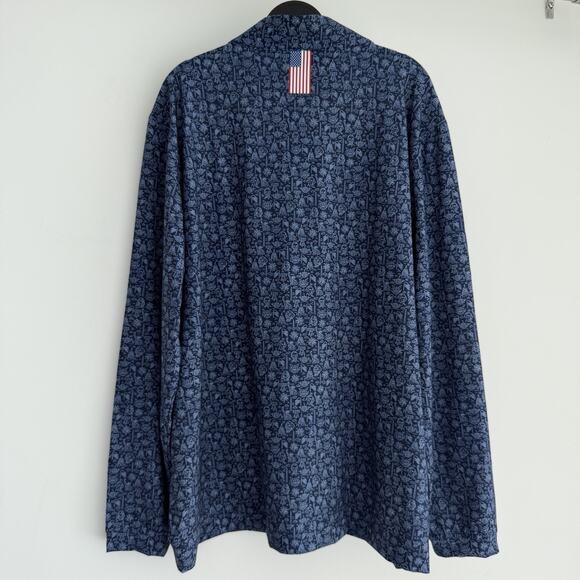 Rhoback Performance Quarter Zip Pullover 3XL Navy The American Icon Washington - Picture 4 of 10